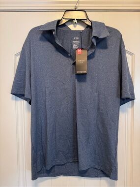 Treign Men’s Blue Heather Polo